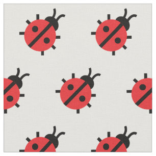 Tela Cute Lady Bug Kid Baby Nursery Bug Insecto Blanco