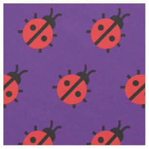 Tela Cute Lady Bug Kid Baby Nursery Bug Insectos Púrpur