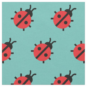 Tela Cute Lady Bug Niño Nursery Bug Insectos Verde azul