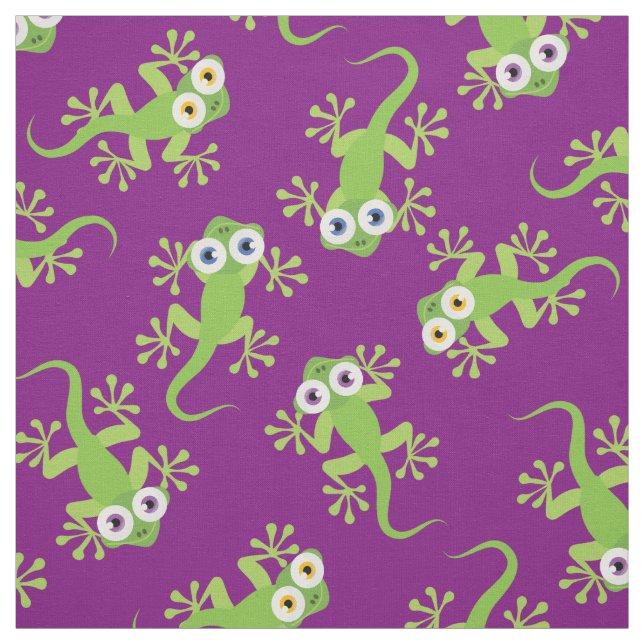 Tela Cute Lizards Kids Gecko Personalizado (Retal)