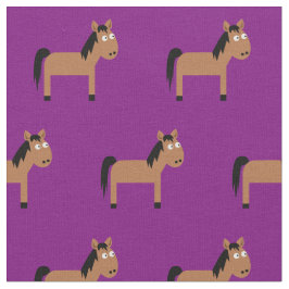 Tela Cute niño de caballo bebé Nursera Púrpura