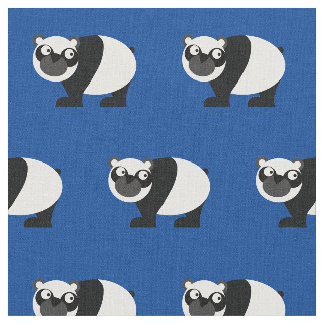 Tela Cute Panda Bear Niño Nursera Azul (De cerca)