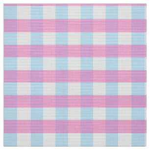 Tela Cute Pastel Rosa Azul Gingham Check