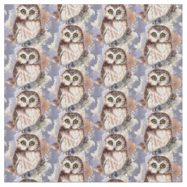 Tela Cute Pequeña Acuarela Lechuza Ave Naturaleza arte