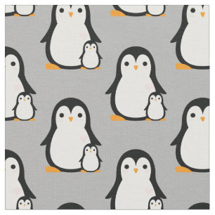 Tela Cute pingüino, guardería, decoración