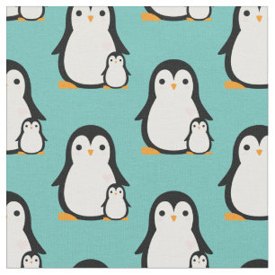 Tela Cute pingüino, guardería, decoración