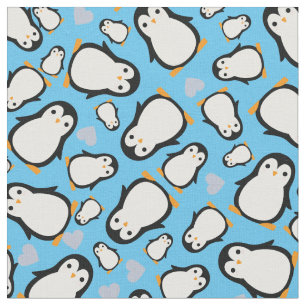 Tela Cute pingüino, guardería, decoración