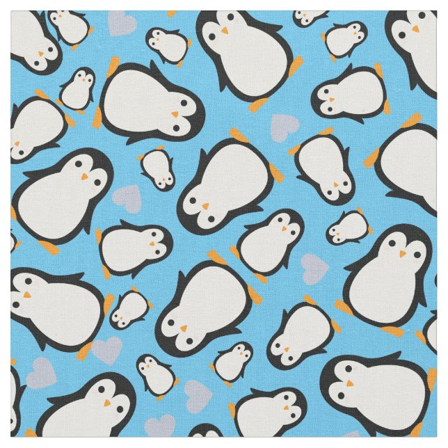 Tela Cute pingüino, guardería, decoración (De cerca)