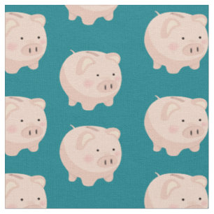 Tela Cute Pink Piggy Bank