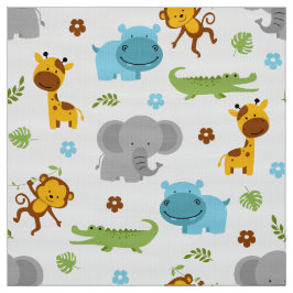 Tela Cute Safari Animales Nursery Fabric