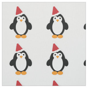 Tela Cute Santa Penguin