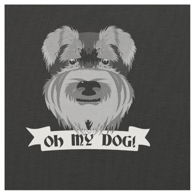 Tela Cute Schnauzer Oh My Dog (De cerca)