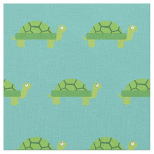 Tela Cute Tortuga Niño Bebé Guardería Azul Tortuga