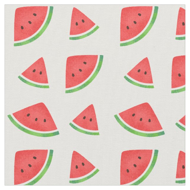 Tela Cute verano acuarela sandía (De cerca)