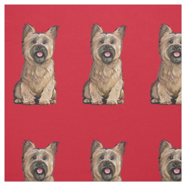 Tela Cute Wheaten Cairn Terrier Fabric (Retal)
