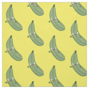 Tela Cute zucchini feliz personalizado ilustracion