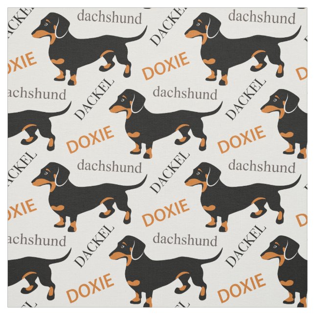 Tela Dachshund, Dackel, modelo lindo del perro de Doxie (Retal)