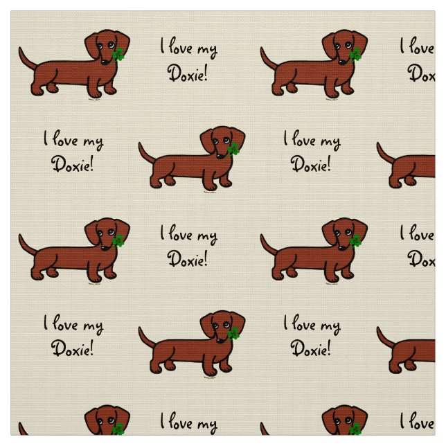 Tela Dachshund liso rojo 2 (Retal)