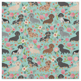 Tela Dachshund Vintage Florals