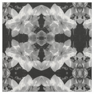 Tela Daffodil blanco y negro