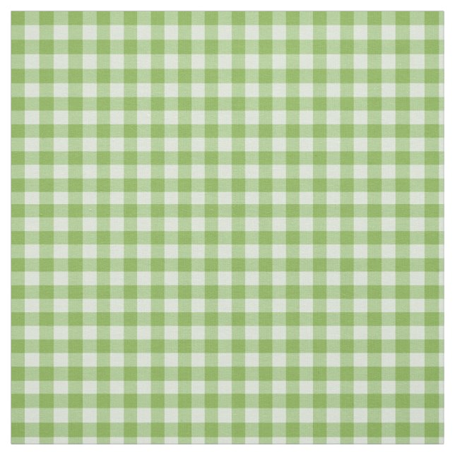 Tela Daffy-down-Dillies Green Check Gingham Pattern (Retal)