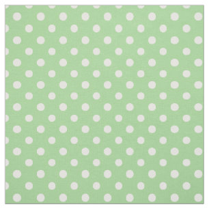 Tela Daffy-down Dillies Lunares Blancos sobre Verde Hoj