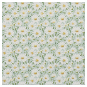 Tela Daisies acuarelas con elegancia de primavera fresc