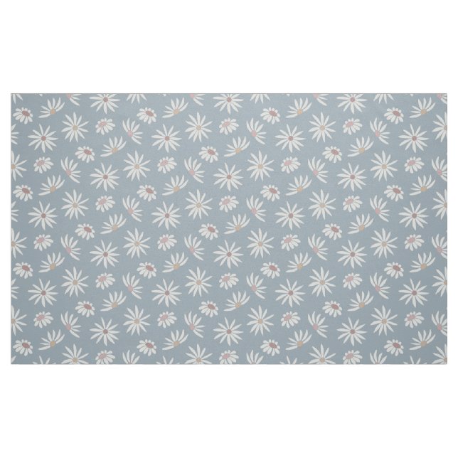 Tela Daisies azules suaves | Núcleo del algodón ("Cuarto gordo" (fat quarter))