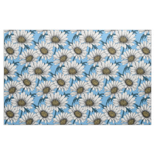Tela Daisies en azul