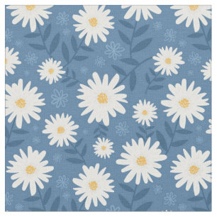 Tela Daisises en el fondo azul