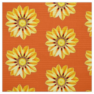 Tela Daisy africano / Gazania - Naranja y amarillo