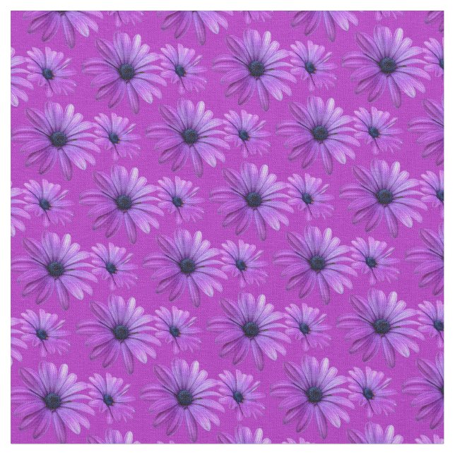 Tela Daisy Fabric Pink Daisy Fabric Cotton o Poly (De cerca)