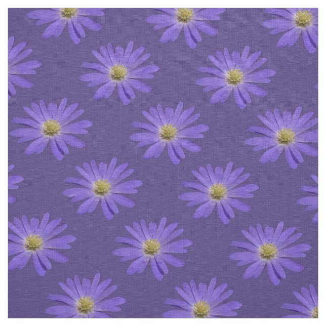 Tela Daisy Fabric Purple Daisy Fabric Cotton o Poly (Retal)