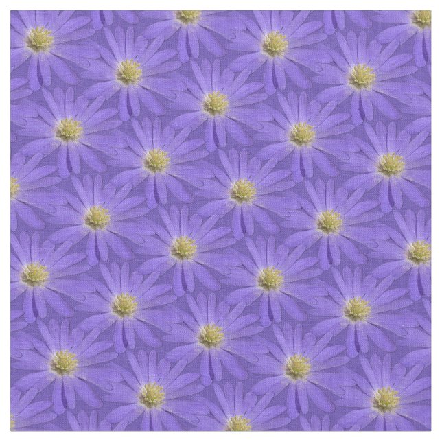 Tela Daisy Fabric Purple Daisy Fabric Cotton o Poly (De cerca)