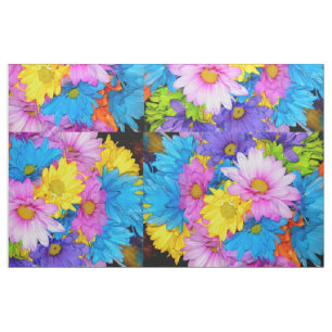 Tela Daisy Flower Mix Fabric