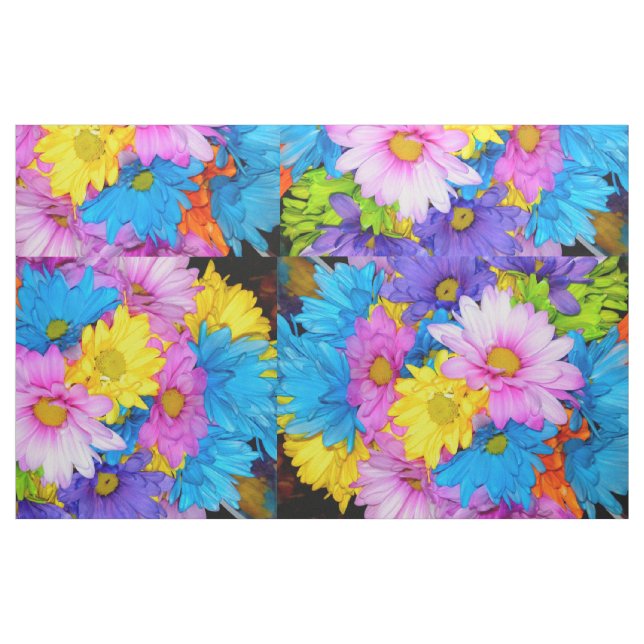 Tela Daisy Flower Mix Fabric (Yarda)