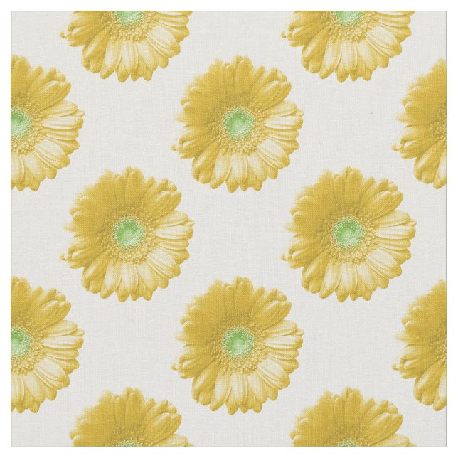 Tela Daisy gerbera amarilla (De cerca)