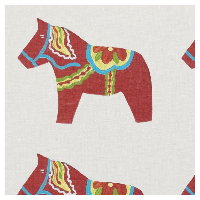 Tela Dala Horse Fabric (De cerca)
