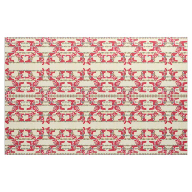 Tela Dala Horses Fabric ("Cuarto gordo" (fat quarter))