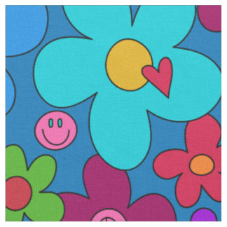 Tela Dalias Felices Hippies