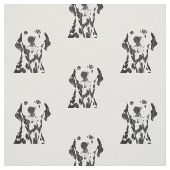 Tela Dalmatian blanco y negro (Retal)