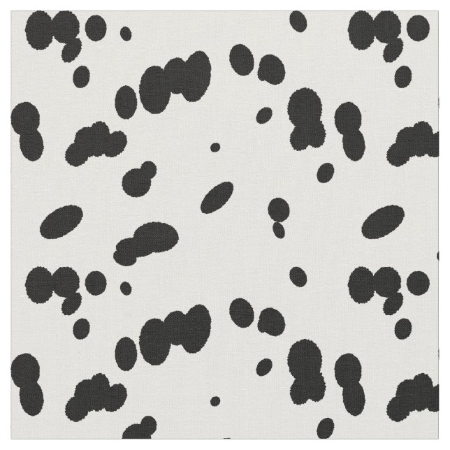 Tela Dalmation Dog Black and White Spot Pattern (De cerca)