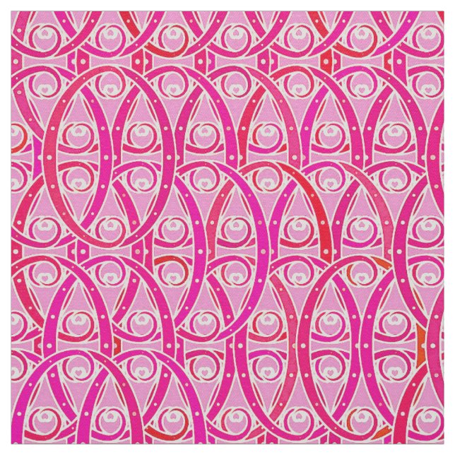 Tela damasco árabe - rosa fresa (Retal)