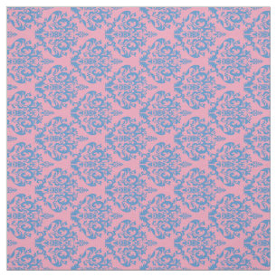 Tela Damasco de orquídeas con espuma violeta azul