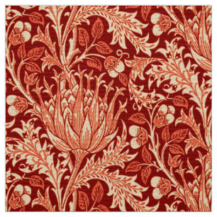 Tela Damasco de William Morris, naranja profundo