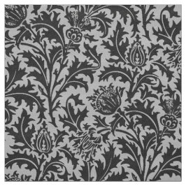 Tela Damasco del cardo de William Morris, gris