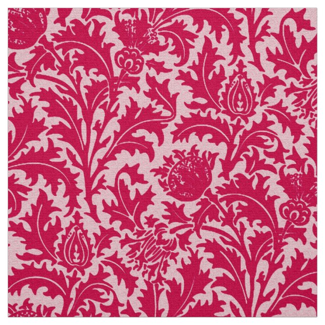 Tela Damasco del cardo de William Morris, rosa del (Retal)