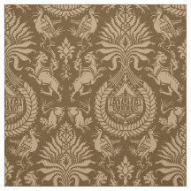 Damasco del siglo XII con animales