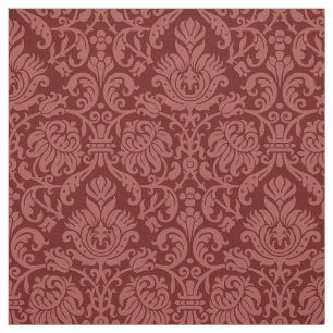 Tela Damasco Genovés Renacentista, Rojo Oscuro