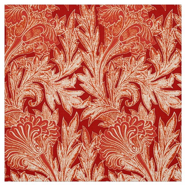 Tela Damasco, mandarín y anaranjado claro jacobeos de (Retal)